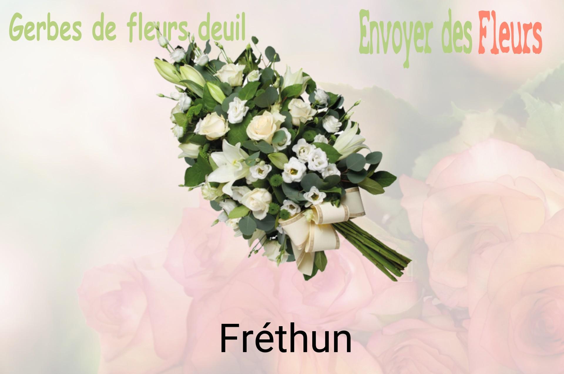 Gerbe de fleurs de deuil livrée à Fréthun